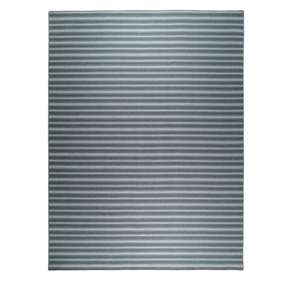 EORC Gray Transitional Geometric Reversible Flatweave Striped Area Rug  Versatile and Stylish Wool Rug Perfect for Enhancing the Aesthetic of Your Living Room, Bedroom, or Home D?cor