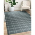 thumbnail image 1 of EORC Gray Transitional Geometric Reversible Plaid Area Rug, 1 of 7