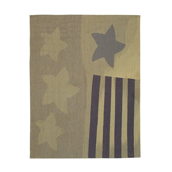 EORC Green Handwoven Wool Contemporary Modern Flat Weave Rug, 6' x 8'