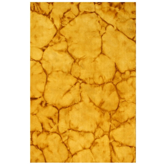 EORC Handmade Dip Dyed Gold Wool Area Rug High Traffic 2' x 10' 10' Runner