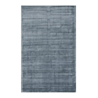 EORC Handwoven Contemporary Solid Milano Rug Blue 5' x 8' 5' x 8' Hand-Woven