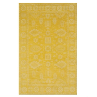 EORC IE85YL4X6 4 x 6 ft. Overdyed Traditional Area Rug&#44; Yellow