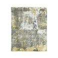 thumbnail image 1 of EORC Ivory / GOLD Hand Knotted Wool Transitional Modern Rug, 7' x 9', 1 of 8