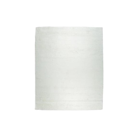 EORC FM35IV6X9 Hand-Knotted Wool Modern Solid Rug, 6' x 9', Ivory Area Rug