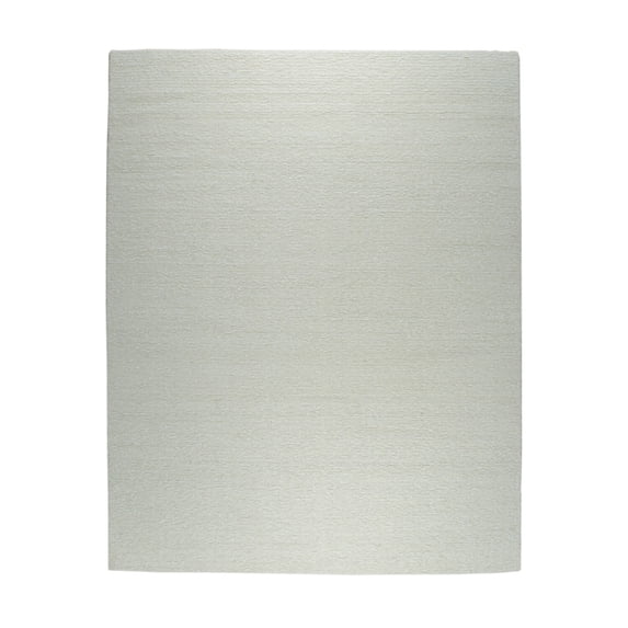 EORC FM44IV6X9 Hand-Knotted Wool Plush flatweave Loom Rug, 6' x 9', Ivory Area Rug