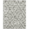 thumbnail image 1 of EORC Ivory Hand Knotted Wool Contemporary Transitional High-Low Rug, 8' x 10', 1 of 5