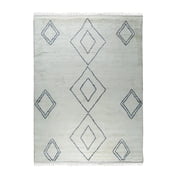 EORC DO26IV8X10 Hand-Knotted Wool Moroccan Rug, 8 x 10, Ivory Area Rug