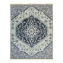 EORC Ivory Hand Knotted Wool Traditional Heriz Rug, 8' x 10'