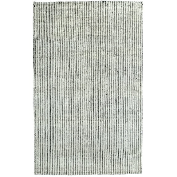 EORC Ivory Hand Knotted Wool Transitional Contemporary  Rug, 10' x 14'