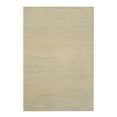 thumbnail image 1 of EORC Ivory Hand Knotted Wool Transitional Modern Knot Rug, 6' x 9', 1 of 6