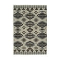 thumbnail image 1 of EORC Ivory Handwoven Polyster Traditional Reversible Kilim Rug, 6' x 9', 1 of 4
