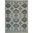 thumbnail image 1 of EORC Ivory Handwoven Wool Traditional Reversible Kilim Rug, 6' x 9', 1 of 4