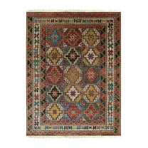 EORC KR114BN8X10 8 x 10 ft. Traditional Knot Area Rug, Brown