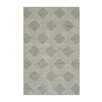 EORC LIGHT BLUE Hand-Tufted Wool Contemporary Modern Weave Rug, 7'6 x 9'6