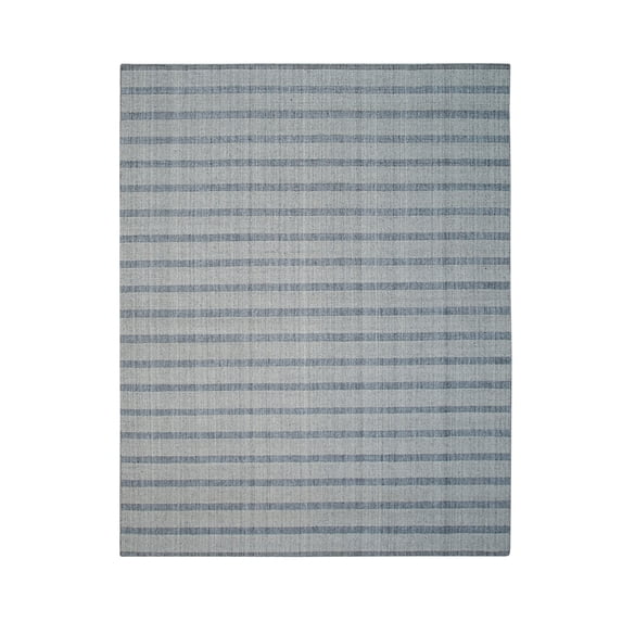 EORC MH6GY8X10 Hand-Knotted Wool HANDLOOM Rug, 7'9 x 9'9, White/ Gray Area Rug