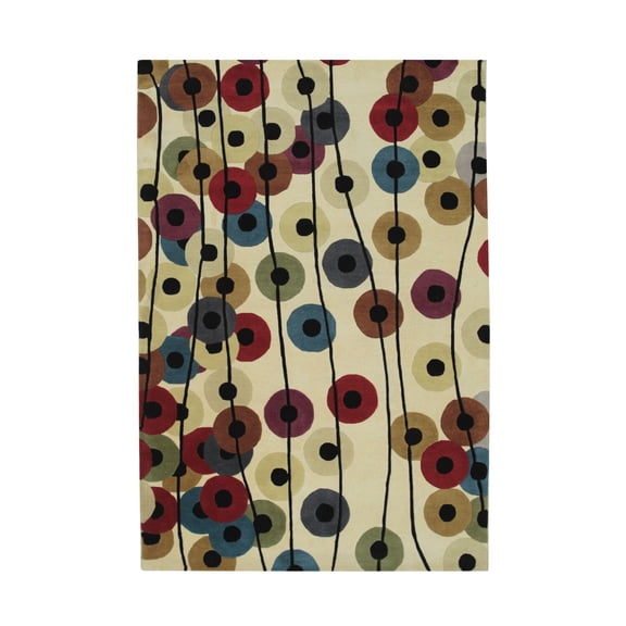 EORC MIX Hand-Tufted Wool Transitional Modern Tufted Rug, 6' x 9'-Color:mix,Material:Wool