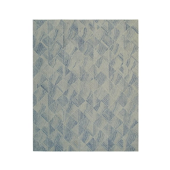 EORC Multi DENIM Hand-Tufted Wool Transitional Modern Tufted Rug, 5' x 8'-Color:multi denim,Material:Wool