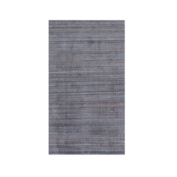 EORC Multi-Colored Hand Knotted Wool Modern Modern Loom Rug, 2' x 4'