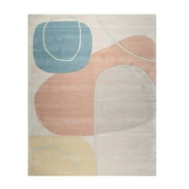 EORC Multicolored Hand-Tufted Wool Contemporary Modern Rug, 6' x 9'