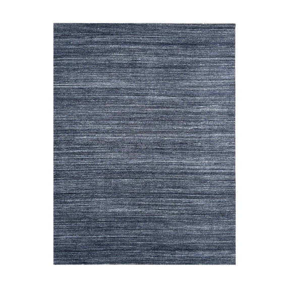 EORC N.CHARCOAL Hand-Knotted Wool Modern Lori Baft Gabbeh Solid Color Rug, 10' x 14'