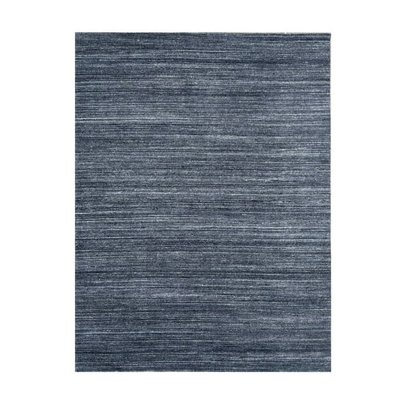 EORC N.CHARCOAL Hand-Knotted Wool Modern Lori Baft Gabbeh Solid Color Rug, 6' x 9'