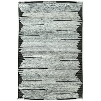 EORC N.Gray Hand Knotted Wool Transitional Contemporary Rug, 8' x 10'