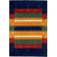 thumbnail image 1 of EORC Navy Hand Knotted Wool Transitional Traditional Knot Rug, 9' x 12'-Color:Navy,Material:Wool, 1 of 6