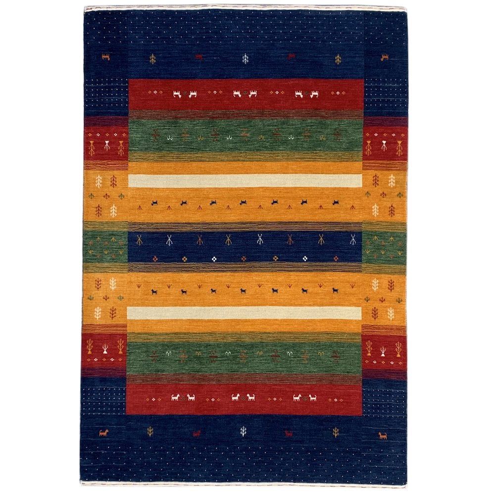 Hand-Knotted Traditional Medallion Wool Rug, 9' x 12', Blue
