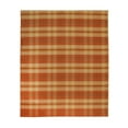 thumbnail image 1 of EORC Orange Hand Knotted Wool Traditional Plaid Rug, 9' x 12'-Color:Orange,Material:Wool, 1 of 5
