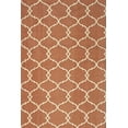 thumbnail image 1 of EORC Orange Handmade Polyester Transitional Reversible Moroccan Outdoor Rug, 5' x 8'-Color:Orange,Material:Polyester, 1 of 5