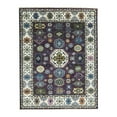 thumbnail image 1 of EORC Purple / Ivory Hand Knotted Wool Traditional Kazak Collection Rug, 10' x 14', 1 of 6