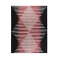 thumbnail image 1 of EORC VW29RD4X6 Hand-Knotted Wool Modern Flat Weave Rug, 4' x 6', Red/Black Area Rug, 1 of 5