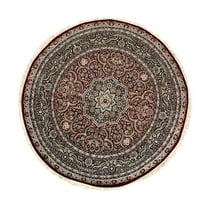 EORC Red Hand Knotted Wool Traditional Finely Woven Indo Tabriz Rug, 12'6 X 12'2