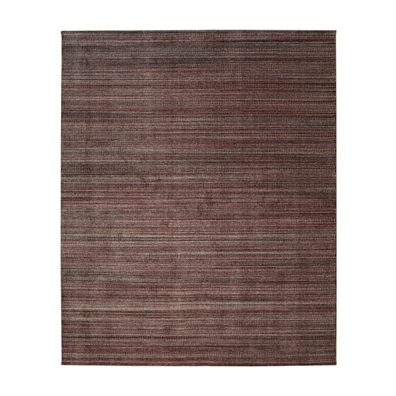 EORC Red Handloomed Wool Contemporary Super Grass Rug, 8' x 10'
