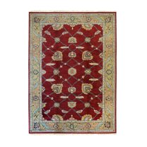 EORC Red Handmade Wool Traditional Oushak Rug, 10'2 x 14'3