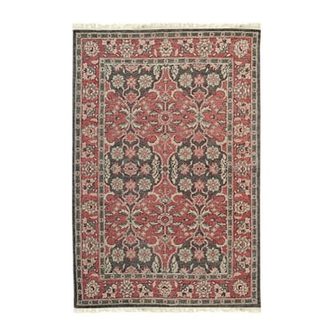 EORC Rust Hand Knotted Wool Traditional Bakhtiari  Rug, 9' x 12'