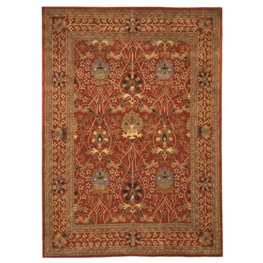 EORC Rust Hand-Tufted Wool Traditional Morris Rug, 7'9 x 9'9 - Walmart.com