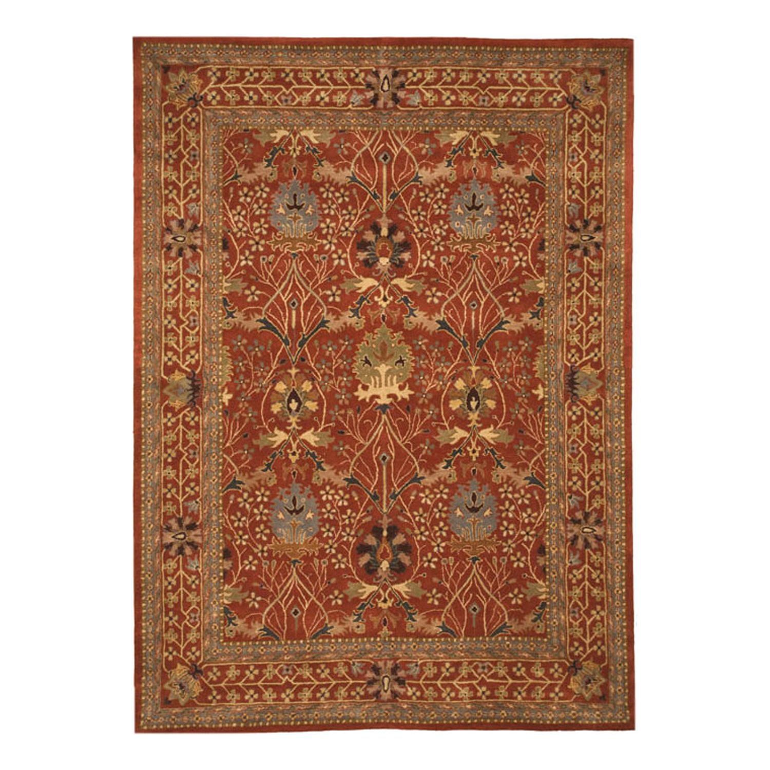 EORC Rust Hand-Tufted Wool Traditional Morris Rug, 9'6 x 13'6 - Walmart.com