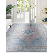 EORC Rust Classic Traditional Heriz/ Serapi Design Area Rug