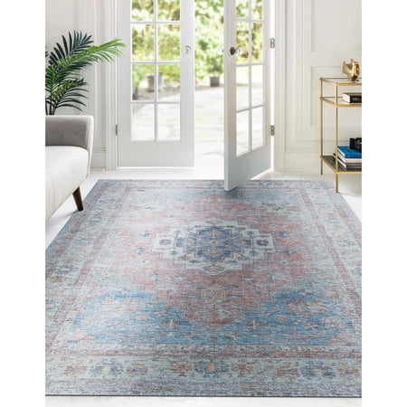 EORC Rust Classic Traditional Heriz/ Serapi Design Area Rug