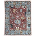 thumbnail image 1 of EORC Rust / SKY BLUE Hand Knotted Wool Traditional Colorful Mahal Classic Rug, 8' x 10, 1 of 8