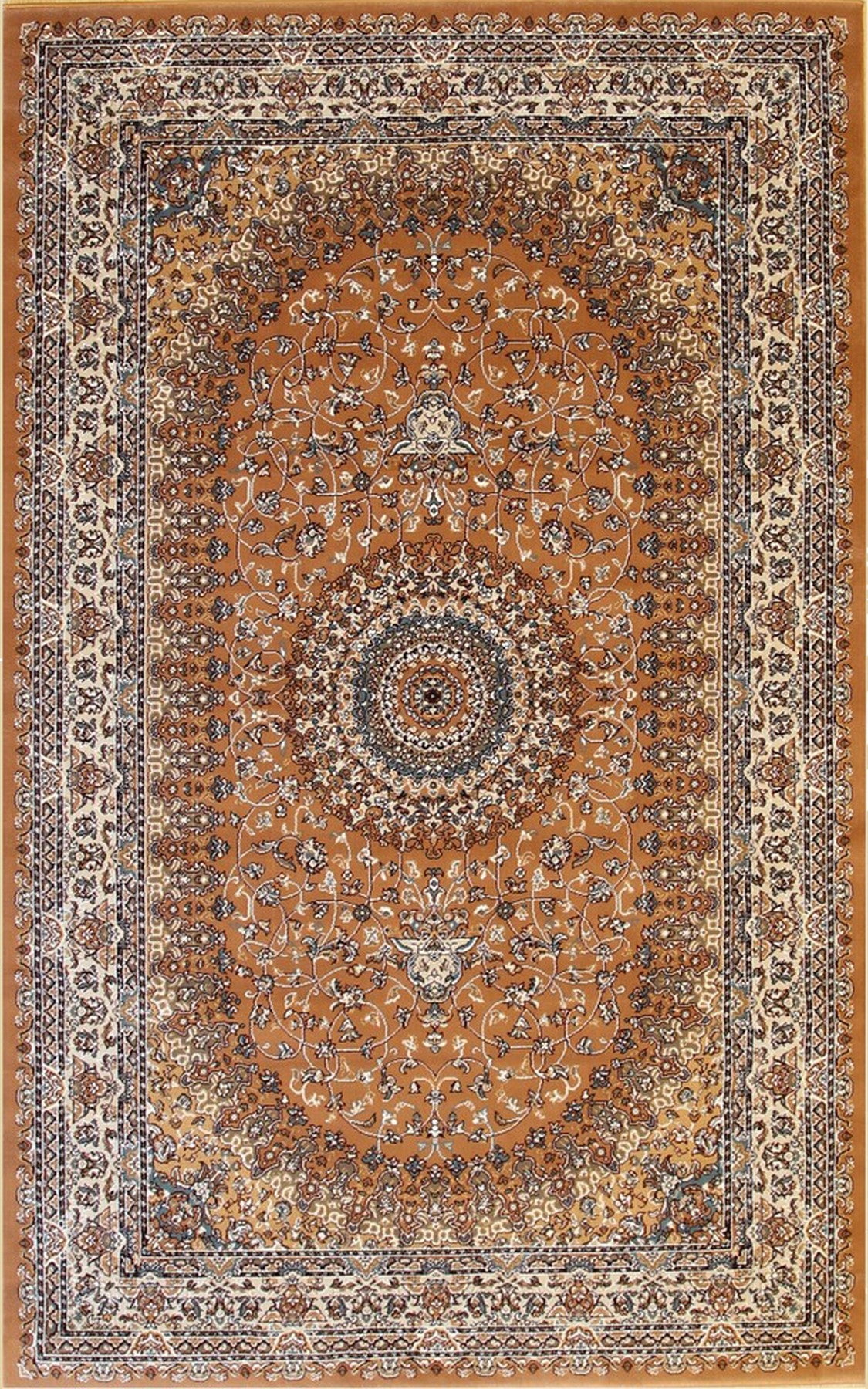 Polyprop Traditional Rug Traditional Polypropylene Tabriz Rug, 3'11 x 5'11 inches, Rust Color ...