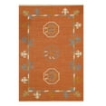 thumbnail image 1 of EORC Rust Wool Traditional Oriental Kilim Rug, 5'6 x 8', 1 of 9