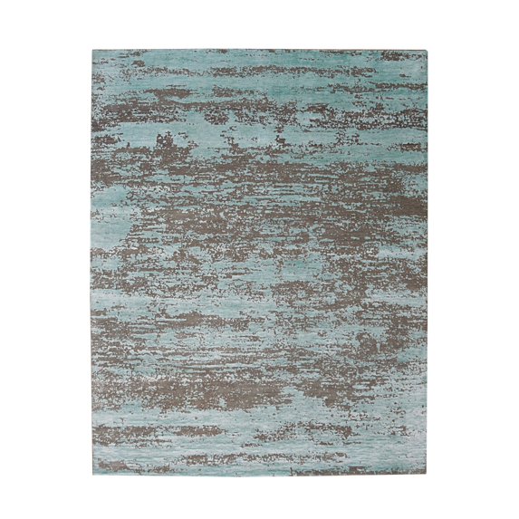 EORC SILVER Hand Knotted Wool Contemporary Galaxy Rug, 7'11 x 10'2