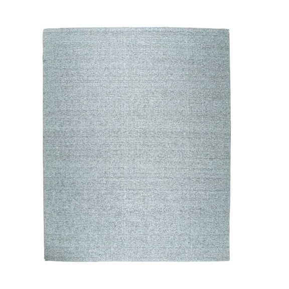 EORC Silver Hand-Knotted Wool Contemporary Plush flatweave Loom Rug, 6' x 9'