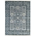 thumbnail image 1 of EORC Silver Hand Knotted Wool Traditional Oushak Rug, 6' x 9', 1 of 6
