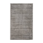 EORC Silver Handwoven Viscose Contemporary Milano Rug, 89 x 119