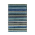 thumbnail image 1 of EORC Stripe/BLUE Hand Knotted Wool Modern Knotted Striped Rug, 10' x 14', 1 of 5