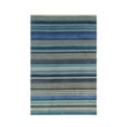 thumbnail image 1 of EORC Stripe/BLUE Hand Knotted Wool Modern Knotted Strpied Rug, 4' x 6', 1 of 5
