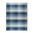 thumbnail image 1 of EORC T195BL10X14 Hand-Woven Wool A blue plaid   Rug, 10' x 14', Blue Area Rug, 1 of 5